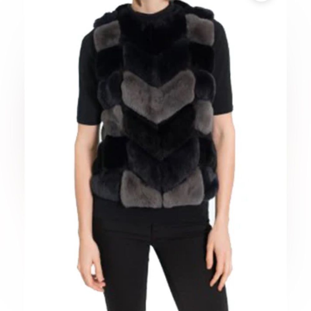 Belle Fare real fur/ sheepskin vest, S